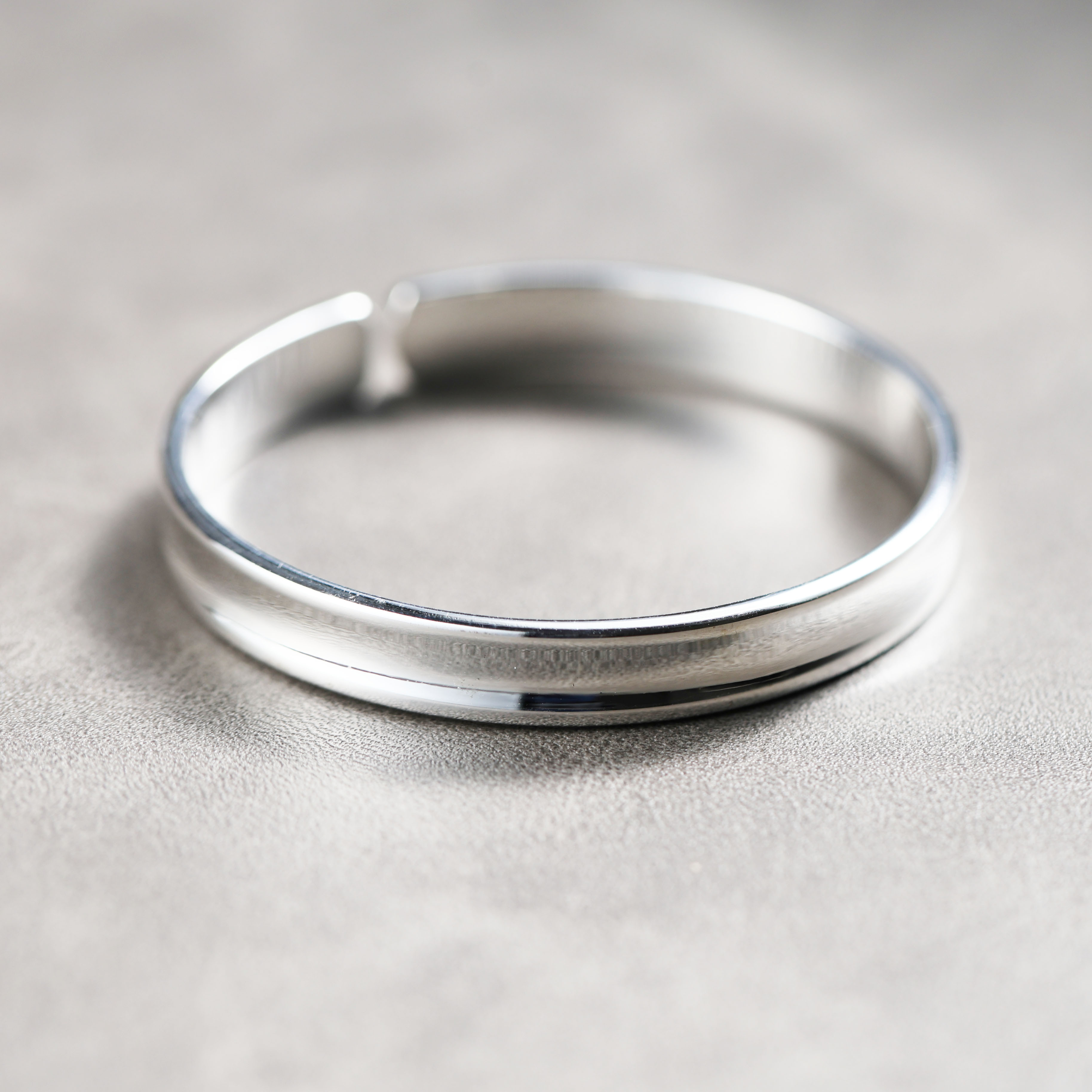 シルバー925 Sterling シンプルデザインバングル/軽研磨仕上げ