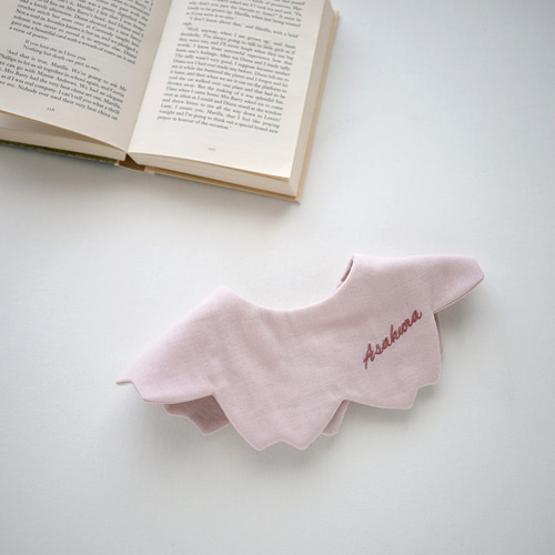 全国総量無料で お名前 刺繍 さくらスタイ ୨୧さくら色*リース 桜 型360° スタイ・よだれかけ