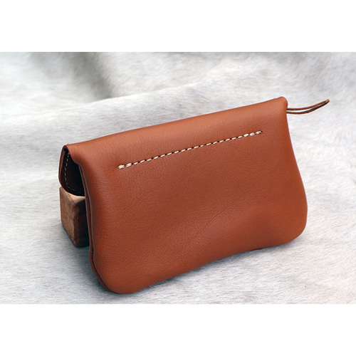 2層の革財布/牛革のふんわり長財布/2sou-camel 長財布 ベコ