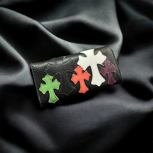 本革 レザーパッチ クロス xyzオリジナル 大 ワッペン・アップリケ