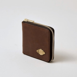 *送料無料* Half Wallet / RED BROWN *二つ折り財布*革財布 1枚目の画像