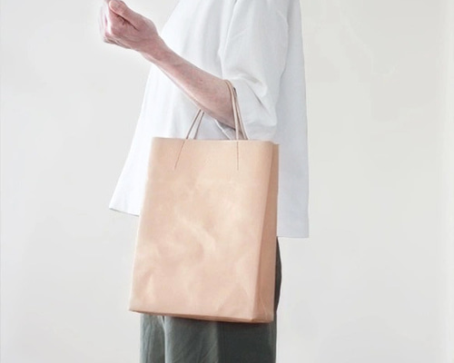 大人の革袋M・A4が入る・ナチュラル[受注制作品] トートバッグ