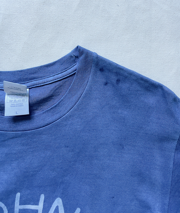 送料無料 ジョンレノン好きに! JOHN LENNON　藍染Tシャツ 絞り染め　セイウチ 4枚目の画像