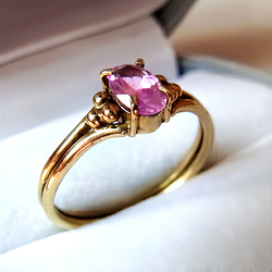 ピンクサファイア アンティーク風リング 指輪・リング Luciole