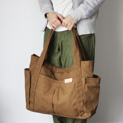 帆布の超ビッグトート マザーズバッグ キャンバストート ファスナー付き 大きめトートバッグ スミクロ B-101 8枚目の画像