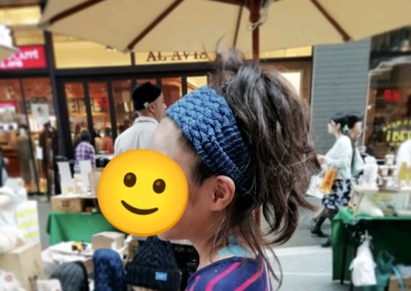 【選べる７カラー】頭を締め付けないコットン製ヘアバンド（レギュラー） 7枚目の画像