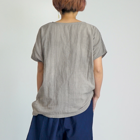 ゆったりガーゼTシャツ/ベーシック3カラー/知多木綿 ダブルガーゼ 7枚目の画像