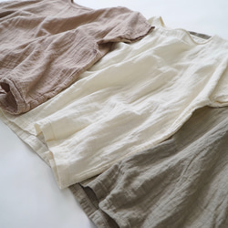 ゆったりガーゼTシャツ/ナチュラル 3カラー/知多木綿 ダブルガーゼ 12枚目の画像