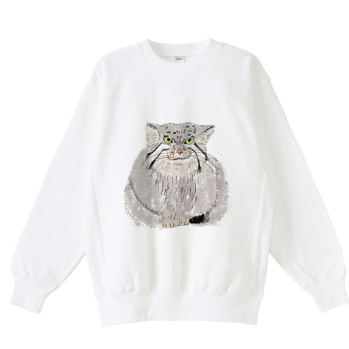 マヌルネコ トレーナー ゆるめ 裏起毛 あったか スウェット ユニ