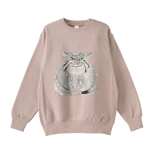 マヌルネコ トレーナー ゆるめ 裏起毛 あったか スウェット ユニ