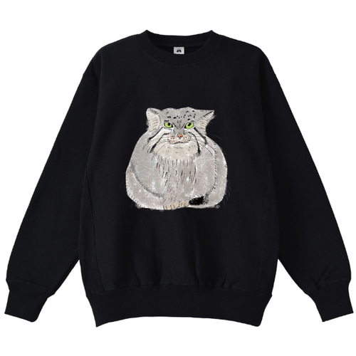 マヌルネコ トレーナー ゆるめ 裏起毛 あったか スウェット ユニ