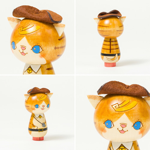 長靴をはいた猫【茶】 その他置物 卯三郎の孫 通販 7115572