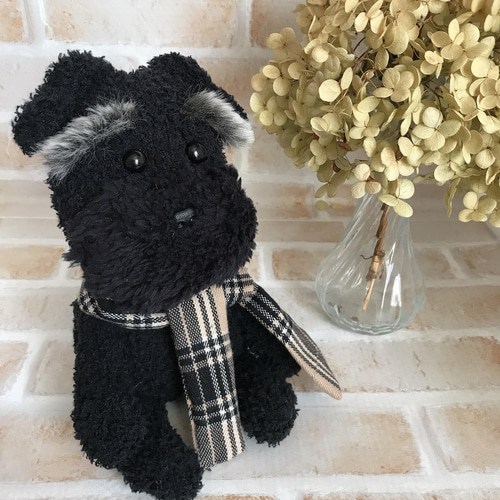 ☆オーダーメイド☆ ぽっけに手 シュナウザー ぬいぐるみ ぬいぐるみ