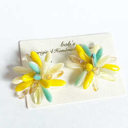 【bob's popular】flower pierce/earring*ミモザ　 1枚目の画像