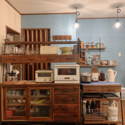 MIZUYAシェルフ・タイプ2　/食器棚/レンジ台/カップボード 18枚目の画像