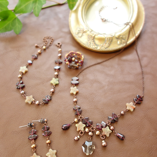 キットor完成品☆オータムスタージュエリー・4点セット キット Asian  