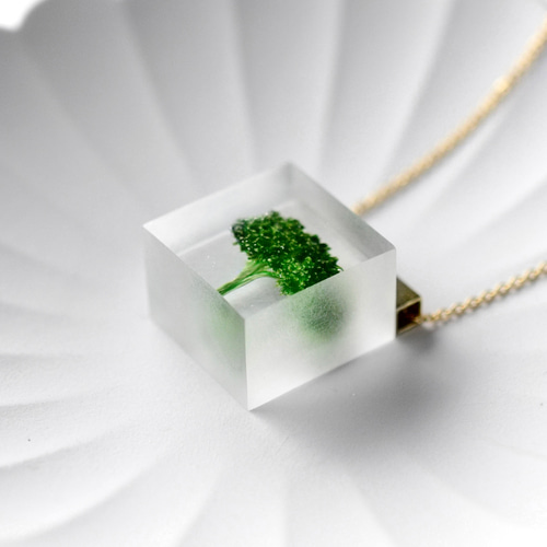 グリーン【特集掲載】ブロッコリーのネックレス サージカルステンレス