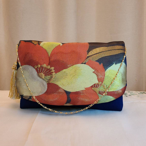 Creema限定』シルク着物帯の2waysクラッチバッグ クラッチバッグ  