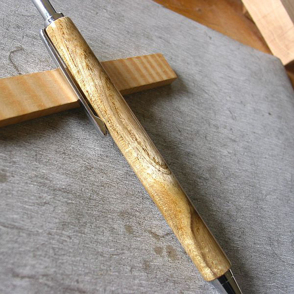 神代欅 木軸 ボールペン ハンドメイド ウッドペン G2 ゴールド