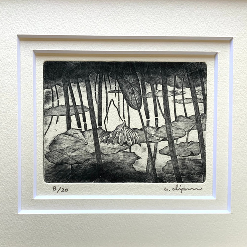 水上葉 蓮】 銅版画額装 絵画 atelier clip 通販 7147128