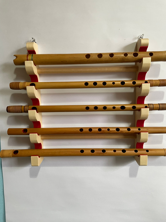 笛 スタンド 壁掛け クリア その他インテリア雑貨 koubou-m 通販