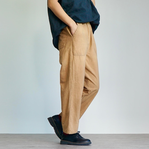 「夏日福袋」寬鬆紗布T卹（本色）+沙魯爾褲（棕米色） 第12張的照片