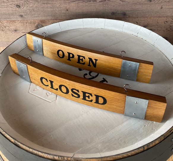 ワイン樽 OPEN CLOSED 看板 (両方ご希望の場合は数量2でお願い致します