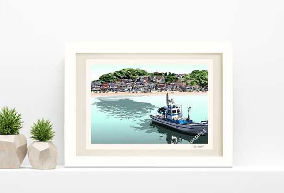 A4サイズ「小坪漁港」 絵画 hiroma2 通販 7150625｜Creema(クリーマ)