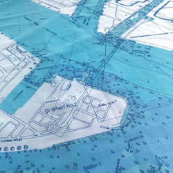 大好きな海を身に着けよう。　マップスカーフ　東京港海図 『晴れやかブルー2024』 4枚目の画像