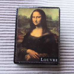 フランス 　美術「モナリザ」切手ブローチ5085 1枚目の画像