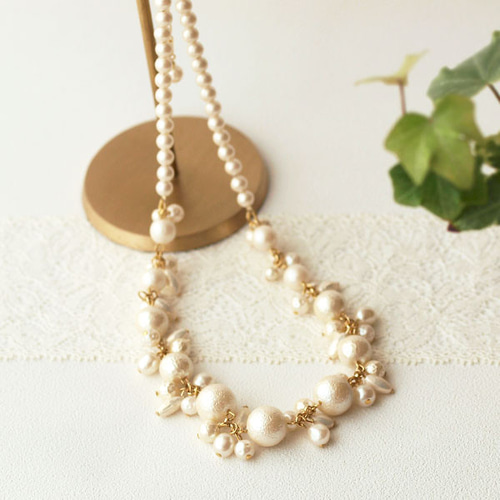ビーズアクセサリーキット ビーズキット パールネックレス ビーズアクセサリーキット ビーズキット パールネックレス