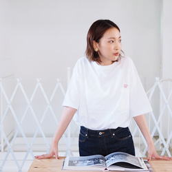 CBCドロップショルダーTEE ホワイト(Tシャツ) 2枚目の画像