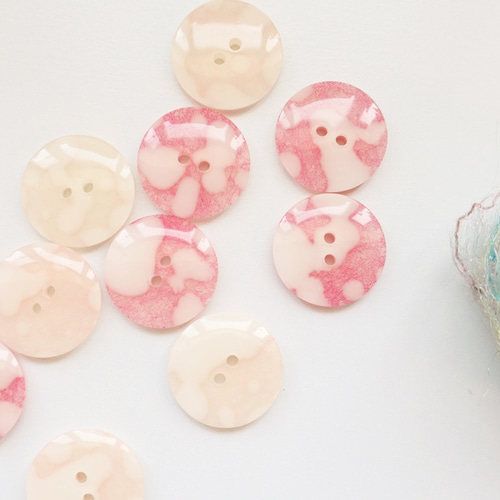 23mm 1個 桃色和紙サンドボタン ボタン ボタンのTSUKASA 通販 7160837