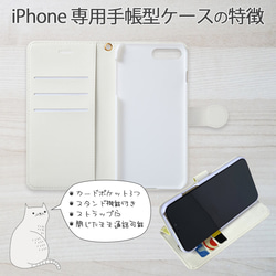 ナチュラルリーフ 北欧 手帳型スマホケース iPhone/Android バード 鳥 北欧風 北欧柄 6枚目の画像