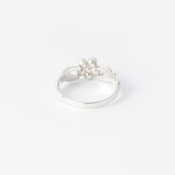 pearl flower ring  / silver 3枚目の画像