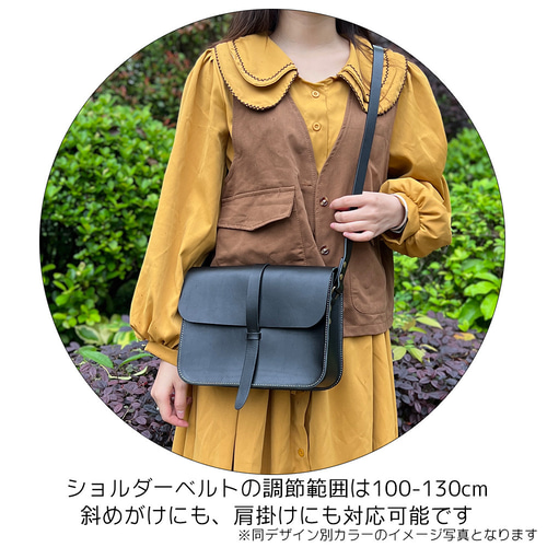 ショルダーバッグ 本革 ヌメ革 斜めがけ スクエア レディース