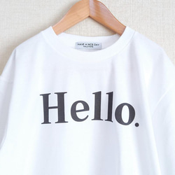 ・Hello. Tシャツ  ロゴTシャツ  黒 2枚目の画像