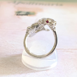 お目めがルビーヒョウモントカゲモドキの指輪 2枚目の画像