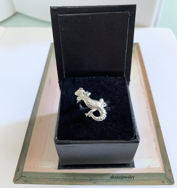 お目めがルビーヒョウモントカゲモドキの指輪 11枚目の画像