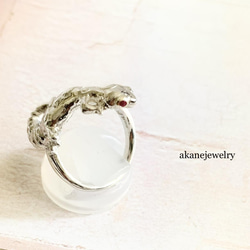 お目めがルビーヒョウモントカゲモドキの指輪 1枚目の画像