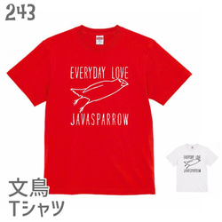 文鳥Tシャツ  「エブリデイミサイル」 【受注生産】 1枚目の画像