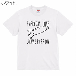 文鳥Tシャツ  「エブリデイミサイル」 【受注生産】 3枚目の画像