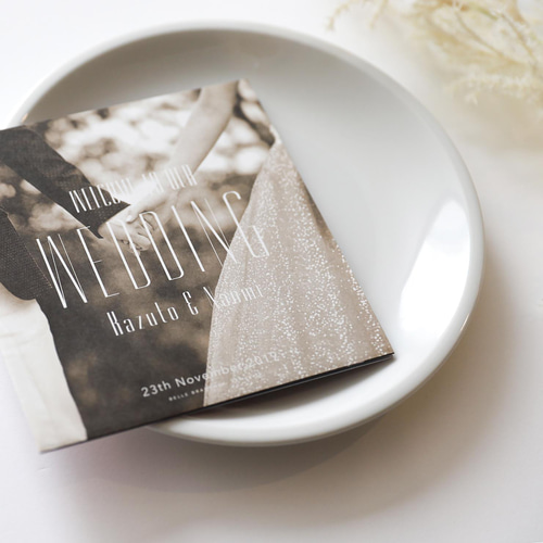 結婚式プロフィールブック席次表 [十字折り8Pパターンオーダーメイド