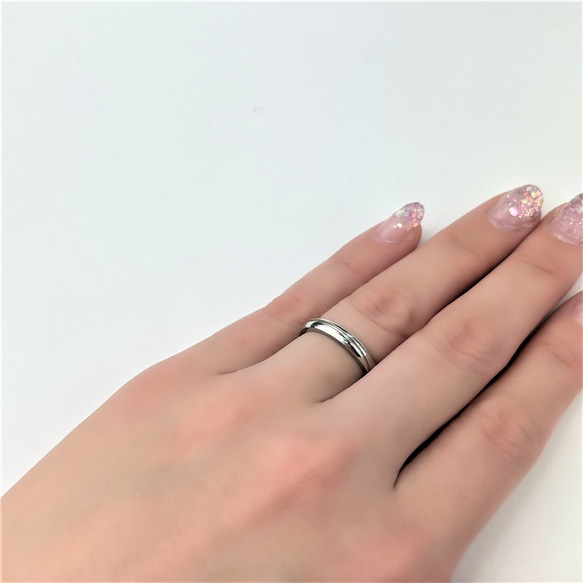 “ Kurumi and Drops”一對結婚戒指結婚戒指的名字刻有錶殼[2對] 第4張的照片