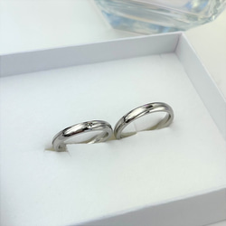 “ Kurumi and Drops”一對結婚戒指結婚戒指的名字刻有錶殼[2對] 第1張的照片
