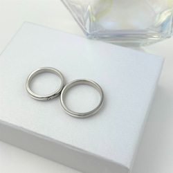 “ Kurumi and Drops”一對結婚戒指結婚戒指的名字刻有錶殼[2對] 第13張的照片