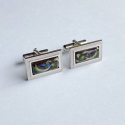 Tiny Ribbon Cloisonne Cufflinks(袖扣)純銀景泰藍 第2張的照片