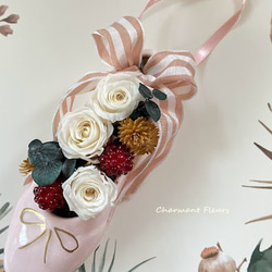 薔薇のバレエシューズのｱﾚﾝｼﾞﾒﾝﾄ・・母の日の贈物に、新築祝いなど各種お祝い事フラワーギフトに 6枚目の画像