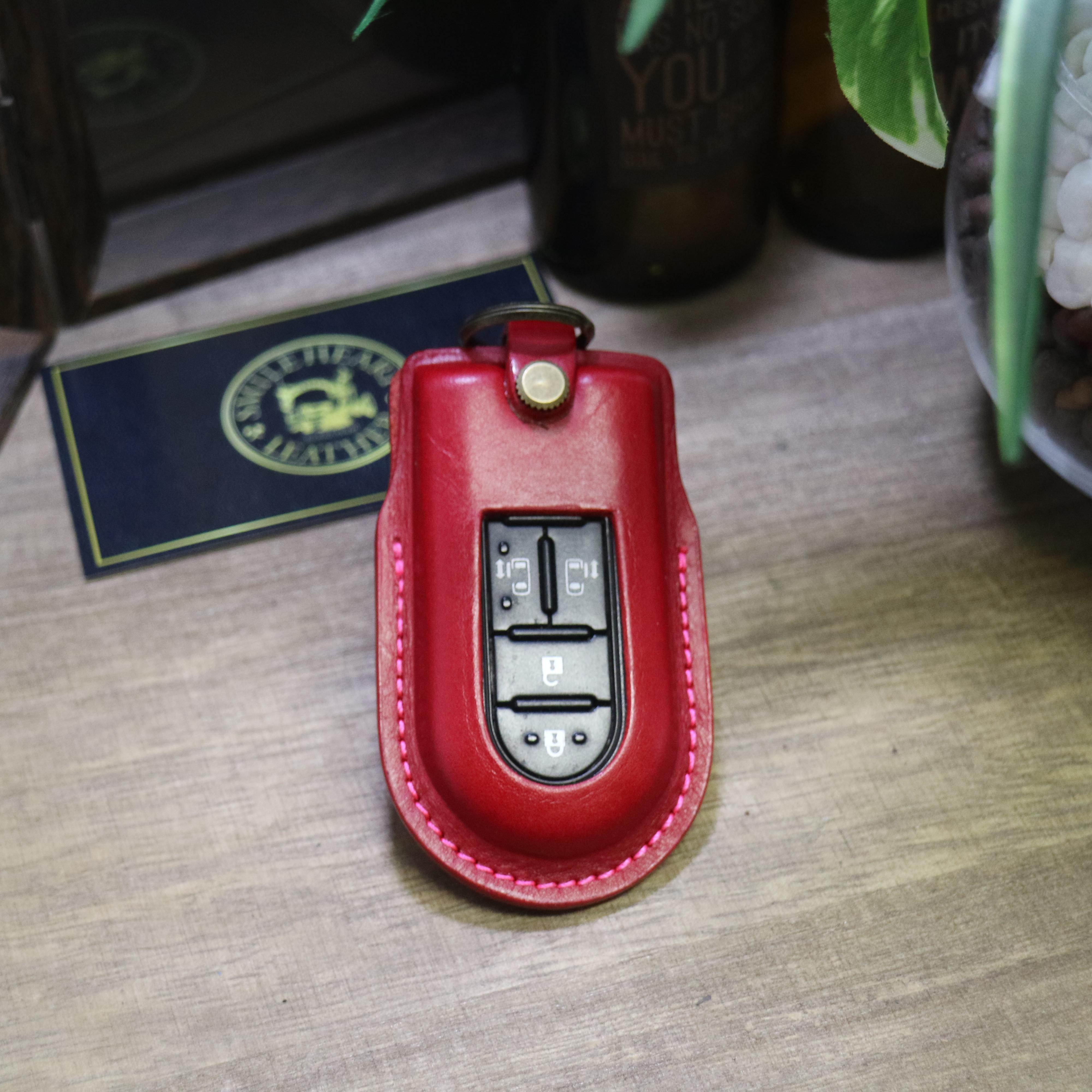 名入れ 無料 スマートキーケース　 ダイハツ　本革 　ブーン ウェイク トール　等【レザーキースーツ】