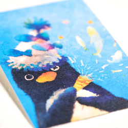 ペンギンポストカード［虹色セット］5枚入り 4枚目の画像